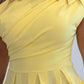 Dollie Asymmetric Neckline Skater Midi Dress