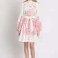 Floral and Diamante Belted Short Dress