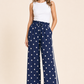 Polka Dot Wide Leg Trousers