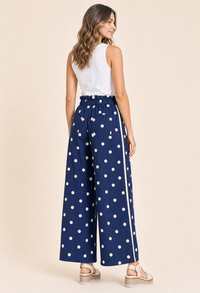 Polka Dot Wide Leg Trousers