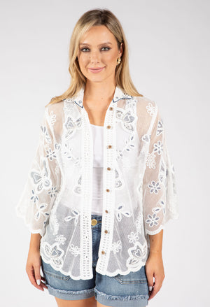 Butterfly Crochet Blouse