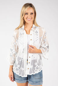 Butterfly Crochet Blouse