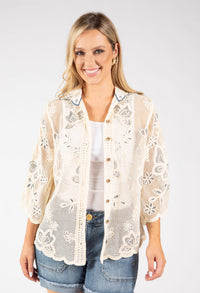 Butterfly Crochet Blouse