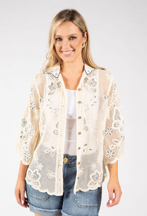 Butterfly Crochet Blouse