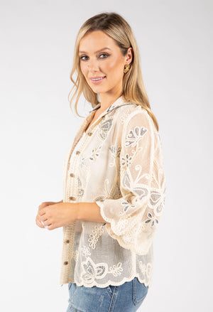 Butterfly Crochet Blouse