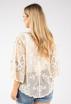 Butterfly Crochet Blouse