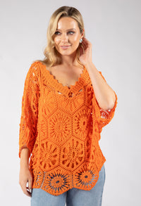 Crochet Knit Top