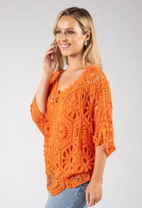 Crochet Knit Top