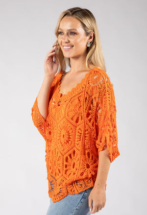 Crochet Knit Top