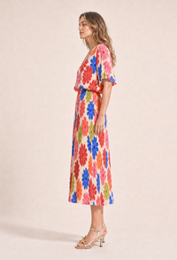 Daisy Plisse Pleated Pop Over Dress