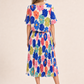 Daisy Plisse Pleated Pop Over Dress