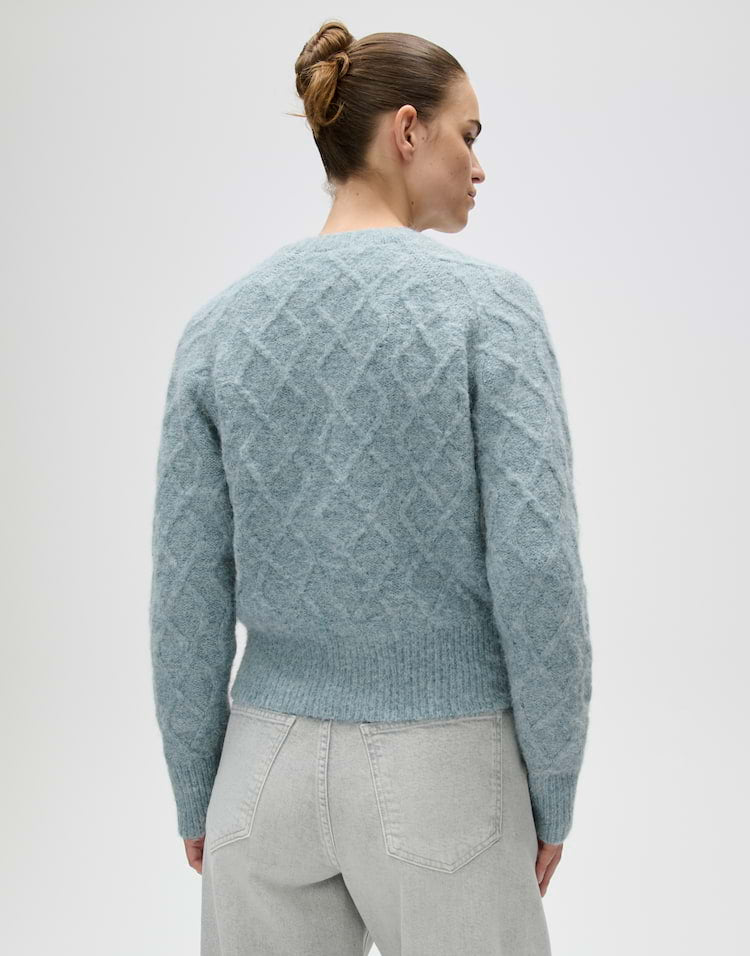 Dable Cardigan With Cable-Knit Pattern
