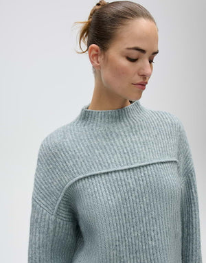 Poffa Ribbed Jumper With Pleated Detail