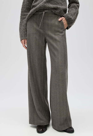 Melane Herringbone Trousers
