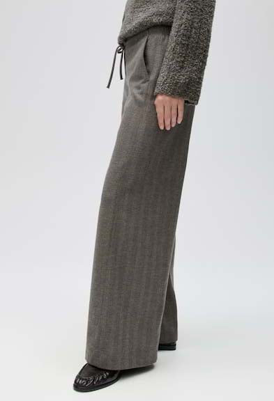 Melane Herringbone Trousers
