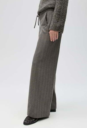 Melane Herringbone Trousers