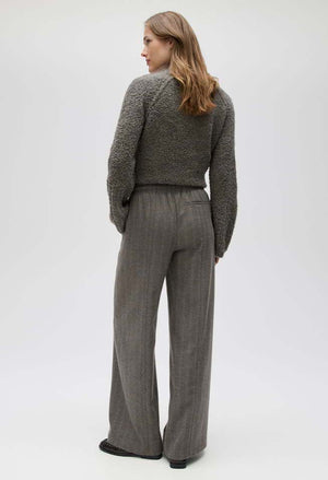 Melane Herringbone Trousers