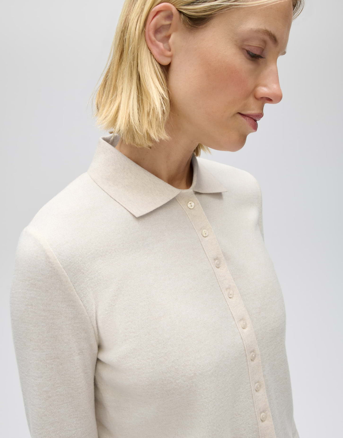 Sugimi Polo Top With Long Sleeves