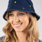 Heart Embroidered Bucket Hat