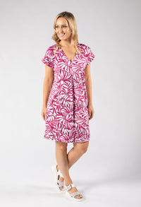 Isa Silky Touch Palm Print Dress