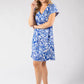 Isa Silky Touch Palm Print Dress