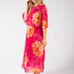 Blossom Plisse Pleated Pop Over Dress