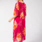 Blossom Plisse Pleated Pop Over Dress