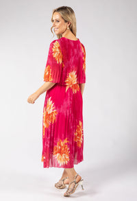 Blossom Plisse Pleated Pop Over Dress