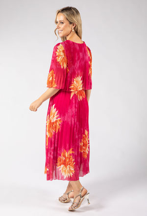 Blossom Plisse Pleated Pop Over Dress