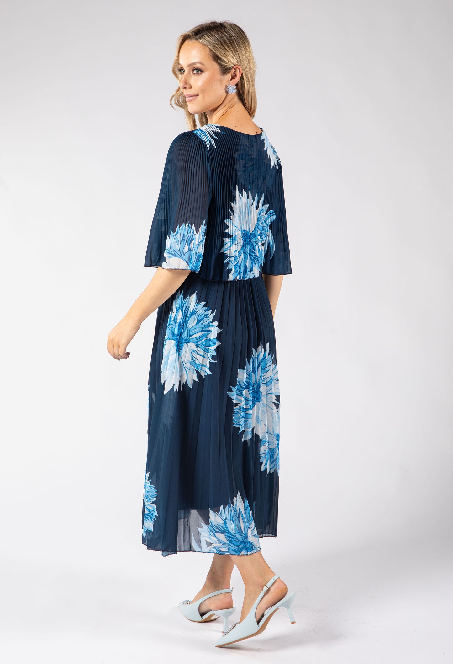 Blossom Plisse Pleated Pop Over Dress