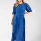 Twisted Waist Plisse Dress
