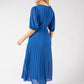 Twisted Waist Plisse Dress