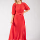 Twisted Waist Plisse Dress