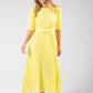 Twisted Waist Plisse Dress