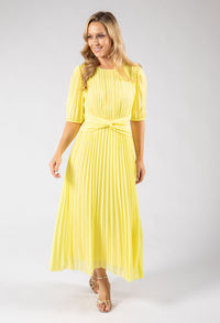 Twisted Waist Plisse Dress