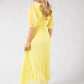 Twisted Waist Plisse Dress