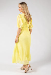 Twisted Waist Plisse Dress