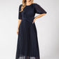 Twisted Waist Plisse Dress