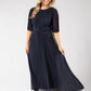 Twisted Waist Plisse Dress