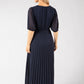 Twisted Waist Plisse Dress