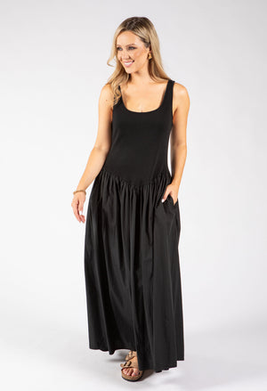 Ribbed Bodice Maxi Dress