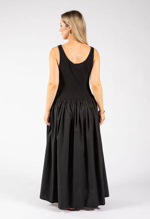 Ribbed Bodice Maxi Dress