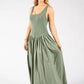Ribbed Bodice Maxi Dress