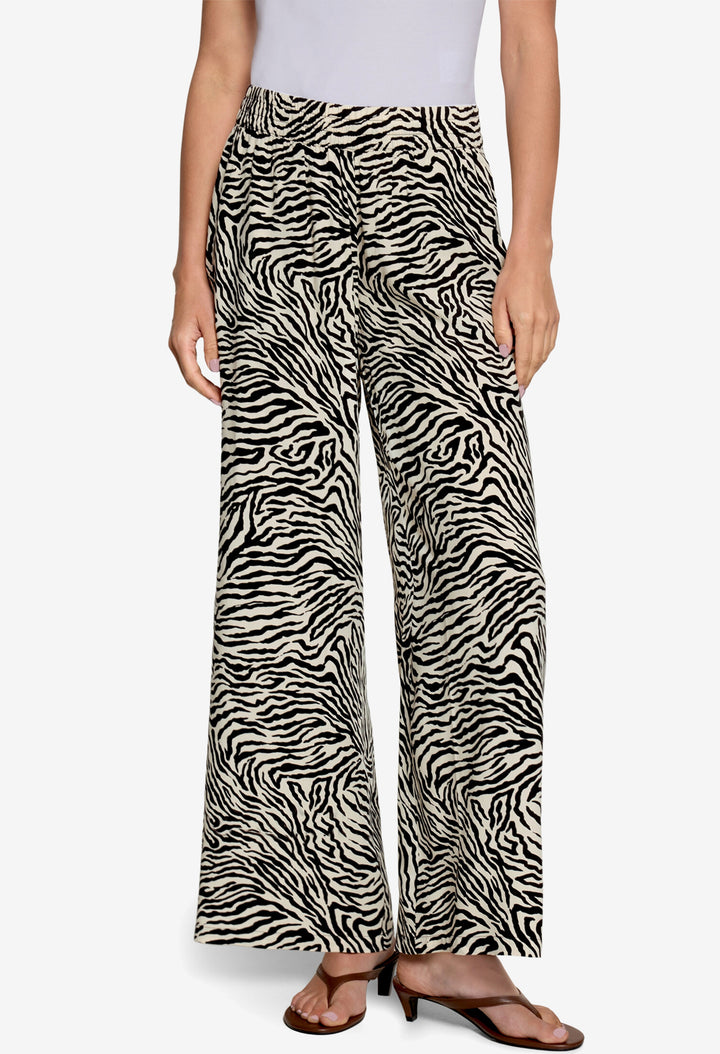 Wide Leg Zebra Trousers
