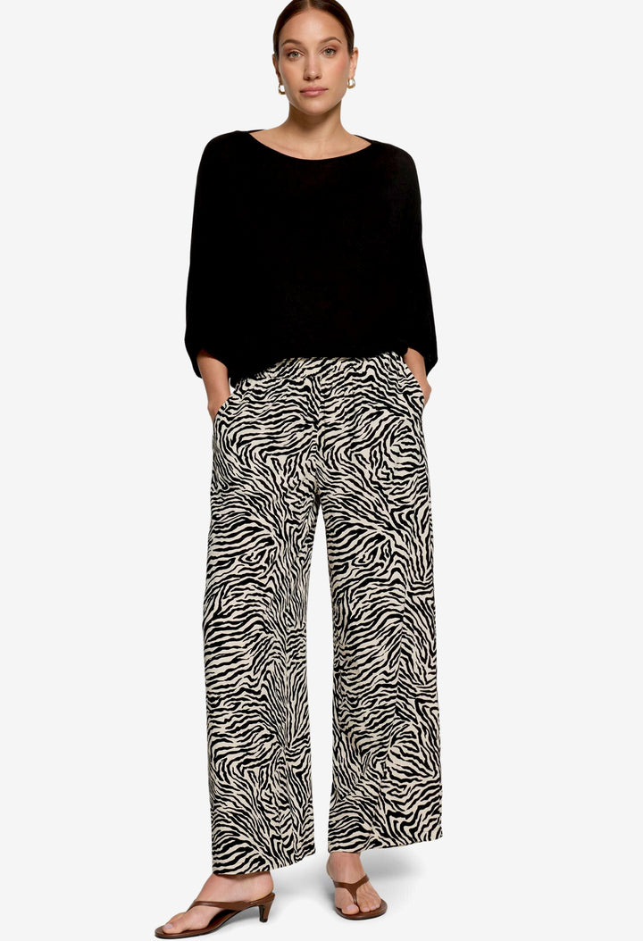 Wide Leg Zebra Trousers