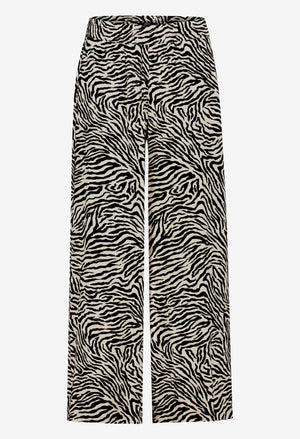 Wide Leg Zebra Trousers