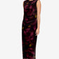 Draped Mesh Midi Dress