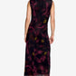 Draped Mesh Midi Dress