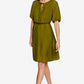 Belted Puff Sleeve Dress