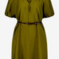 Belted Puff Sleeve Dress